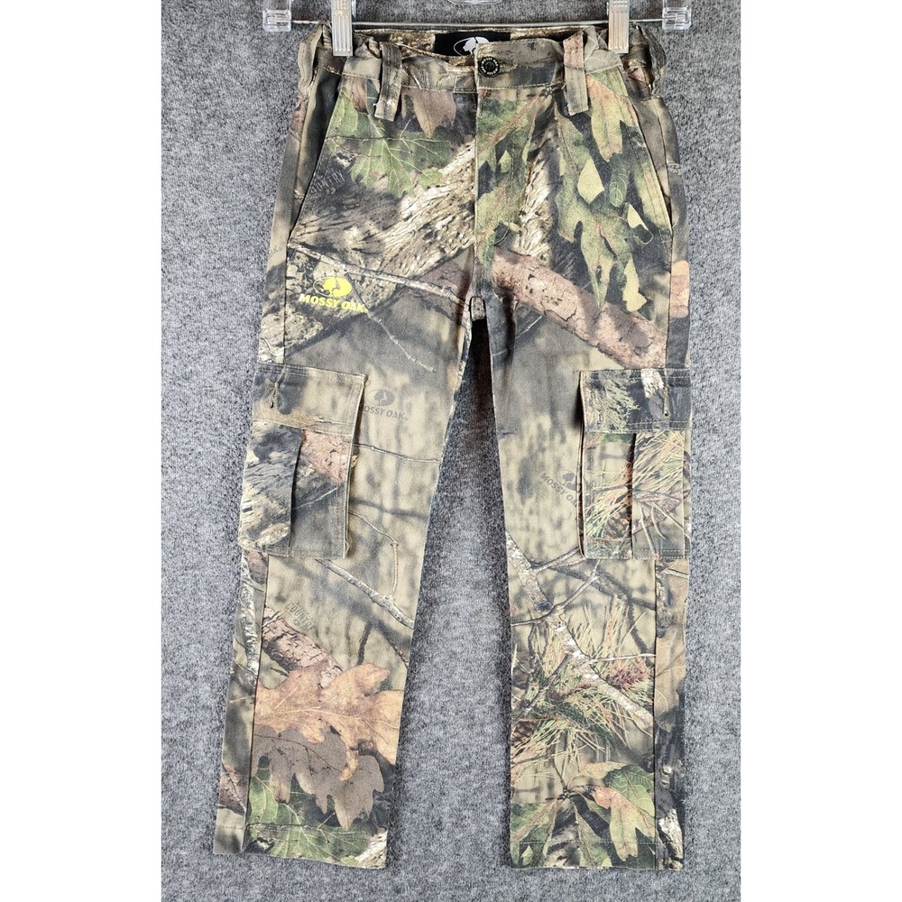 Mossy Oak Cargo Pants Kids M Break-Up Country Camo Brown Hunting EUC